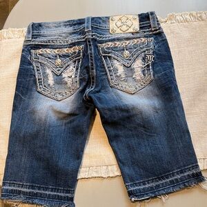 Miss Me Bermuda Distressed Denim Shorts 28